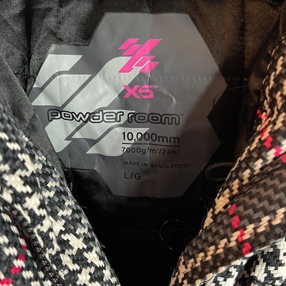 Powder Room Women’s Pink & Black X5 10,000mm Ski & Snowboard Jacket Size Large - Picture 2 of 9